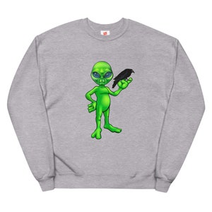 Alien Crow Unisex fleece sweatshirt