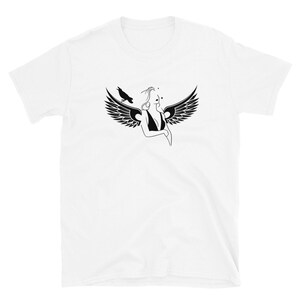 Crow woman shirt, crow shirt, raven shirt, Short-Sleeve Unisex T-Shirt