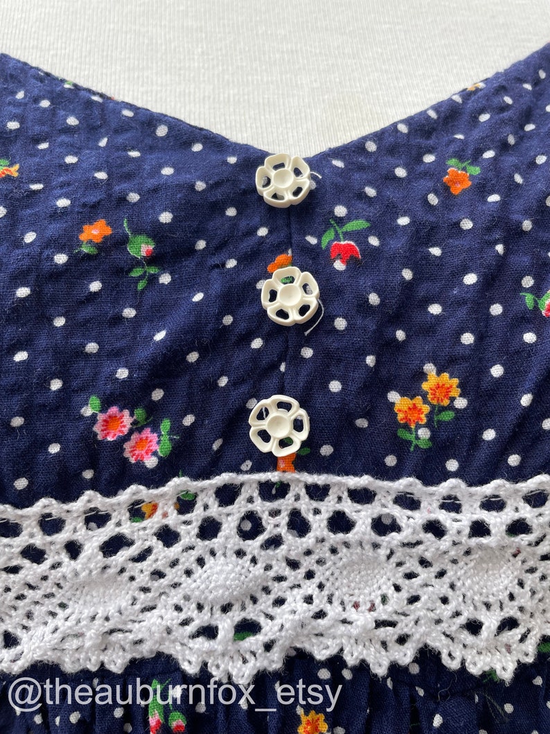 70's Floral Polka Dot Mini Dress main image 1