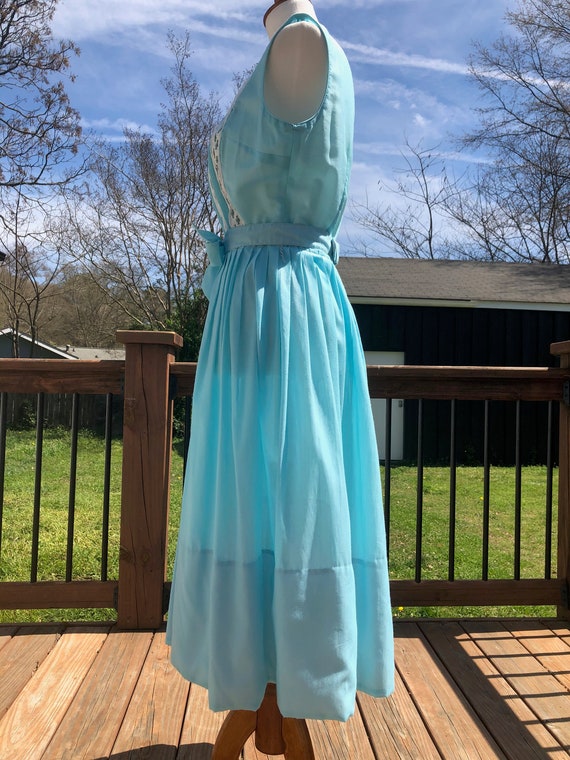 50's Sky Blue L'Aiglon Midi Dress Sz M - image 5