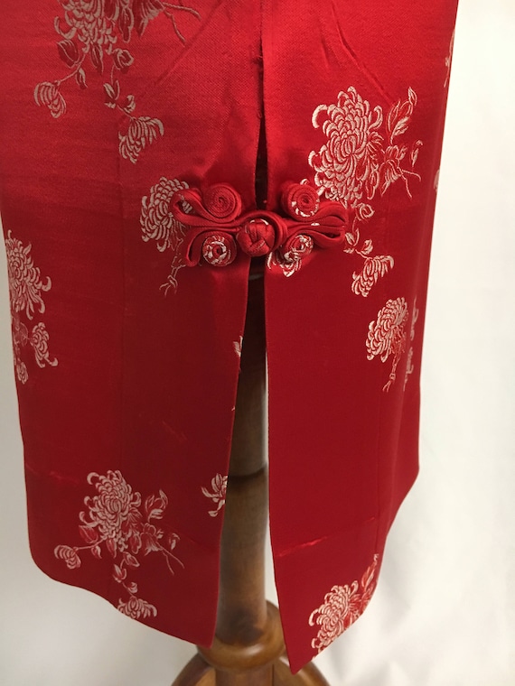 Beautiful 50's Cherry Red Silk Royal Hawaiian Che… - image 4