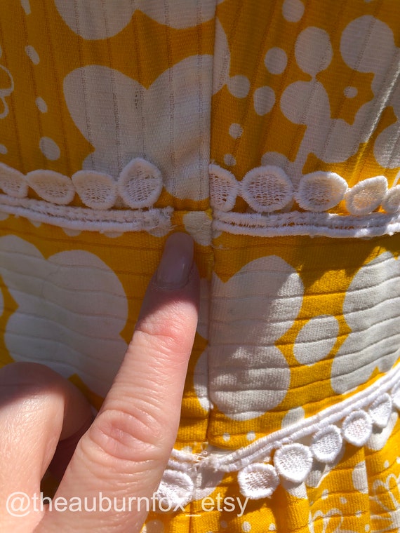 60's Sunshine Yellow Floral Maxi by Alex Colman S… - image 9