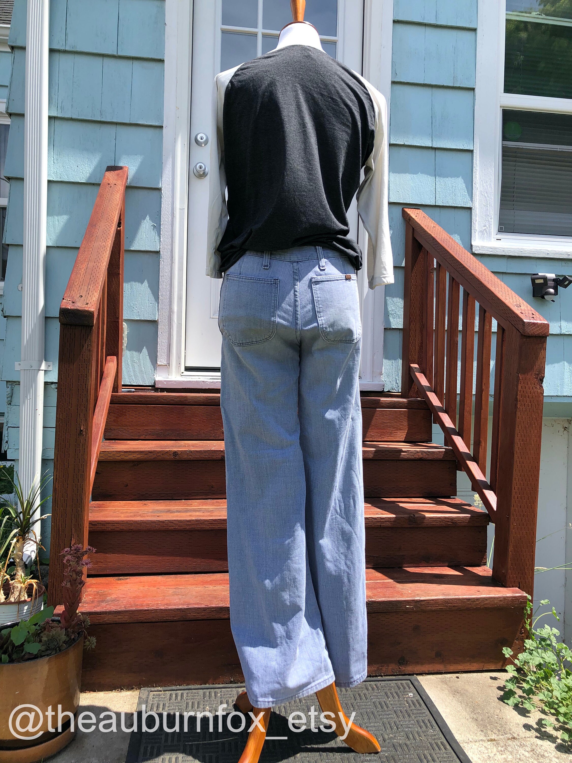 SENEE loose vintage denim Sサイズ ブルー 70's Denim Bell Bottoms by Cheap Jeans Sz XS - Etsy