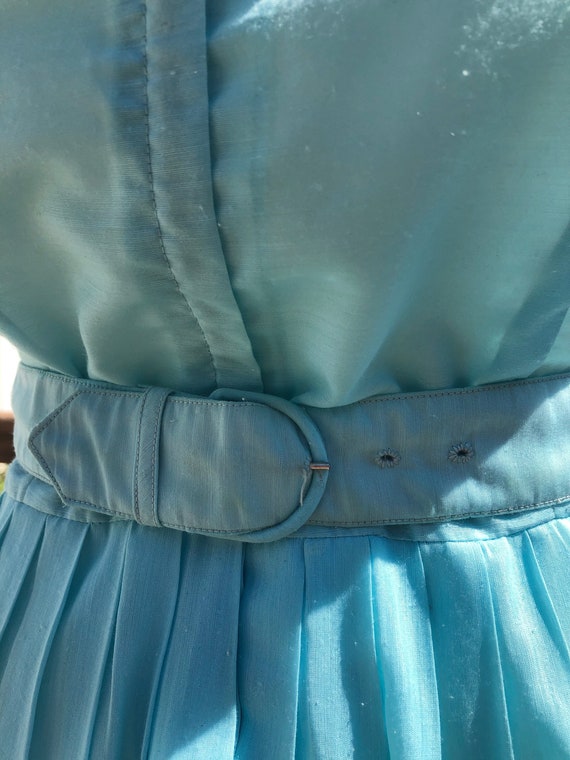 50's Sky Blue L'Aiglon Midi Dress Sz M - image 6