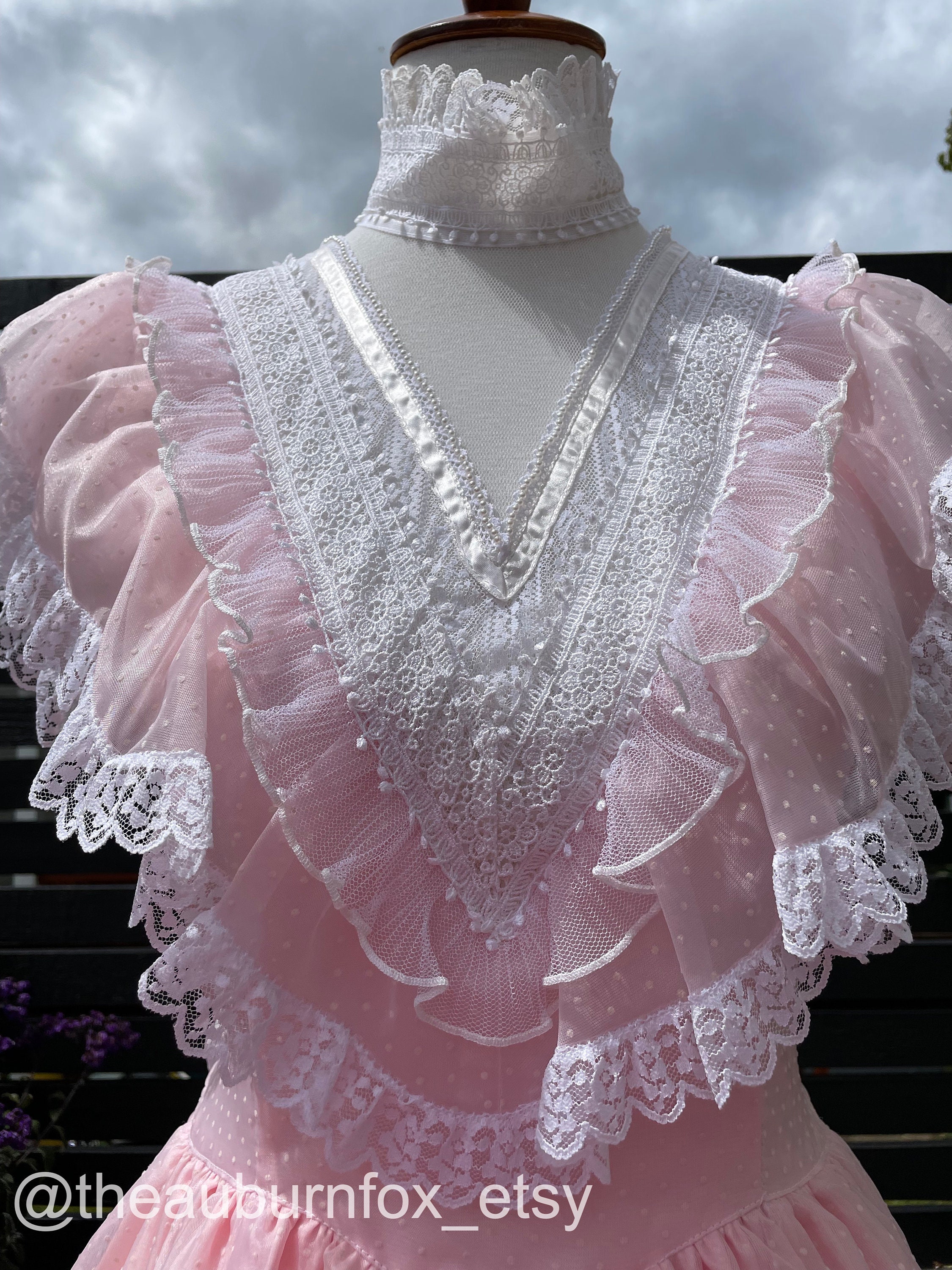 GUNNE SAX ラベンダー パフスリーブ ヴィンテージドレス 古着 80年代 ガンネサックス GUNNE SAX Jessica ウェディング