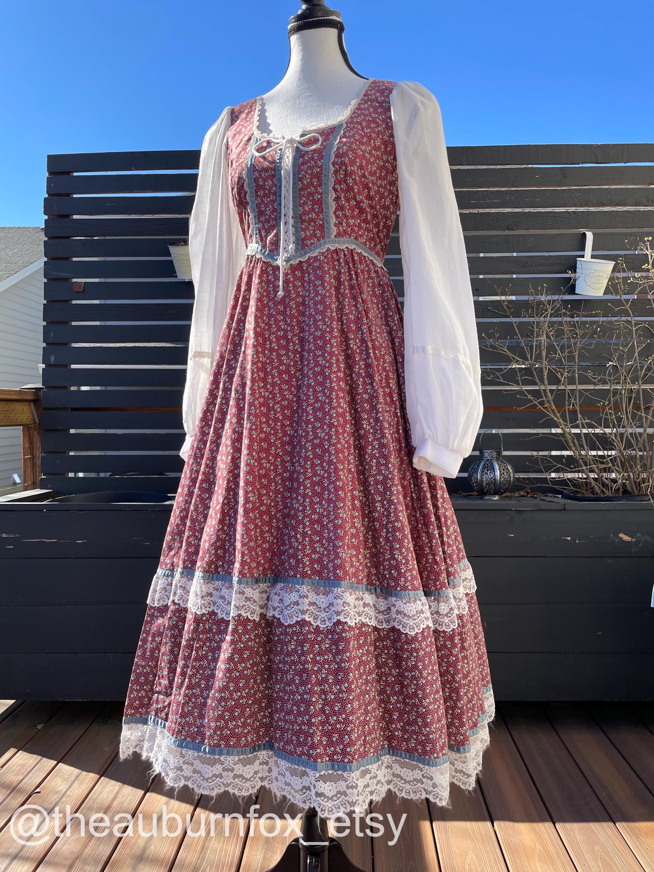 gunnesax サテンギャザードレス （Gunne sax dress - Etsy 日本）