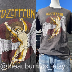 Early 80&#39;s Led Zeppelin Single Stitch T-Shirt Sz M/L