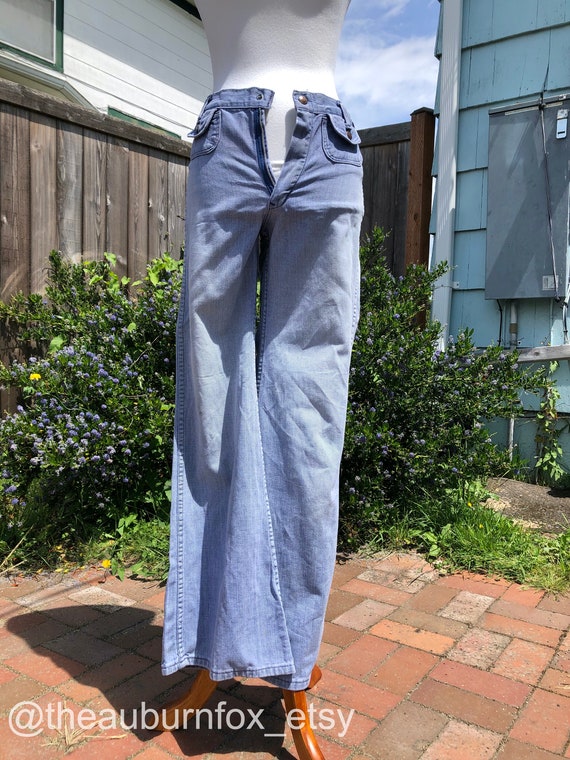 70's Denim Bell Bottoms by Cheap Jeans Sz XS - image 3