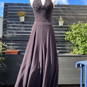 1980s Karen Alexander Halter Dress | M/L