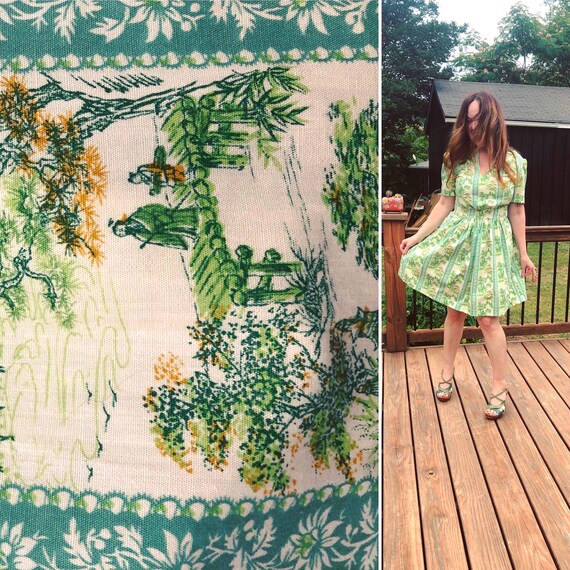 60's Asian Print Dress