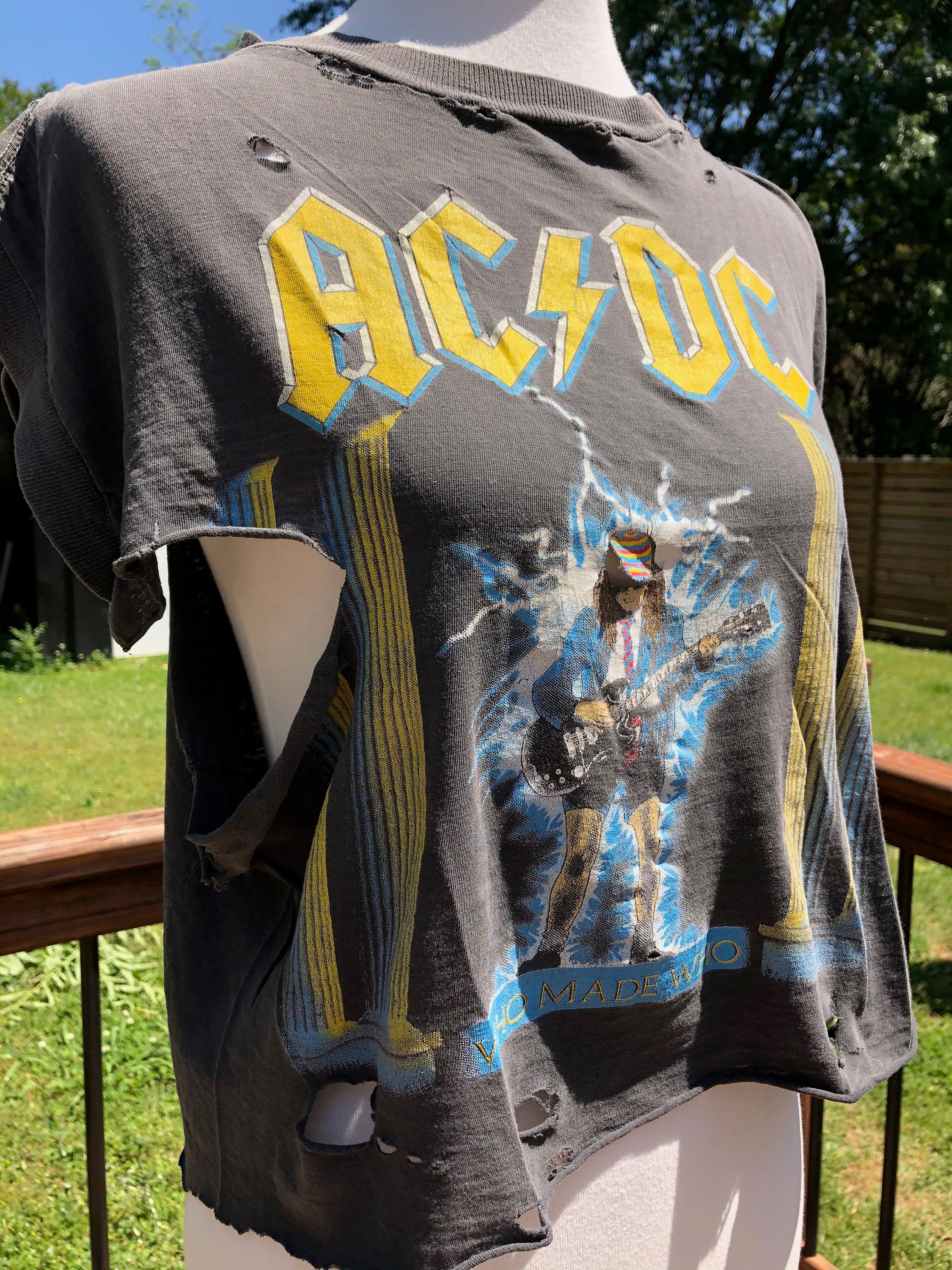 1986 Thrashed AC/DC Who Made Who Tour T-shirt - Etsy Canada
