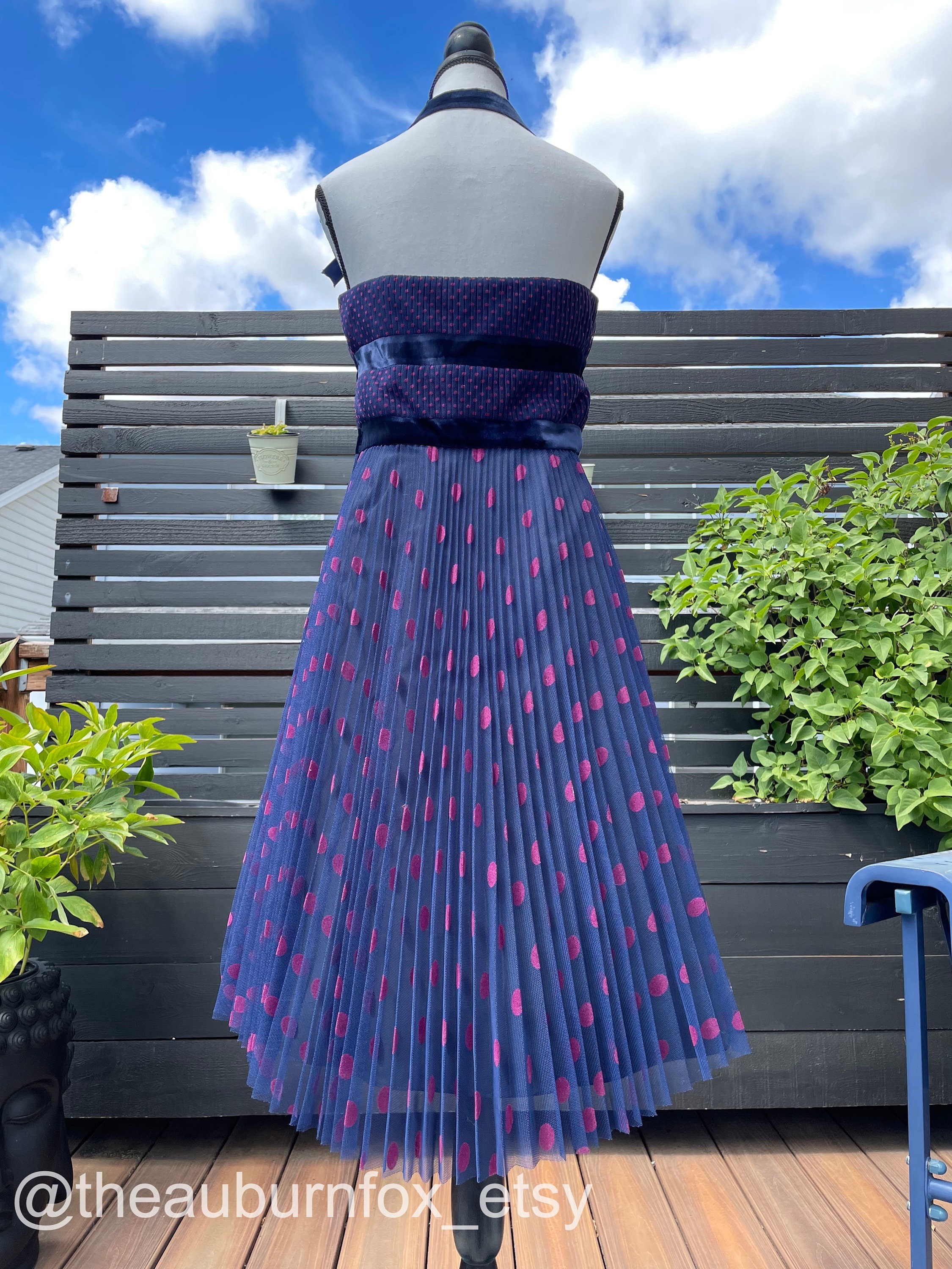 betsey johnson blue velvet dress Betsey Johnson Vintage 1980s Rare Punk Label Green & Black Party Dress   Modig