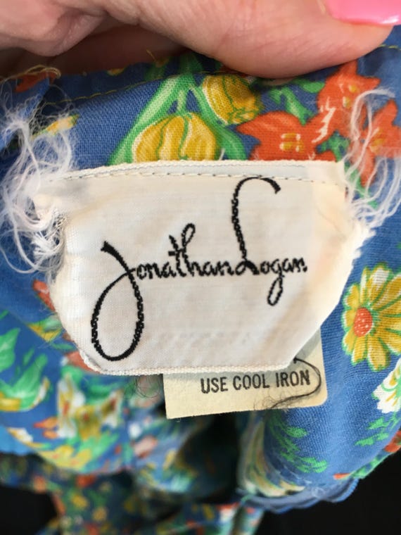 Adorable 70's Jonathan Logan Hippie Apron Dress - image 9