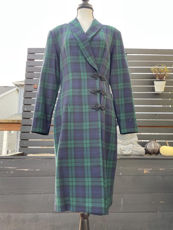 Vintage Brooks Brothers Wool Blend Black Watch Plaid Blazer Dress Sz M -  Etsy Israel