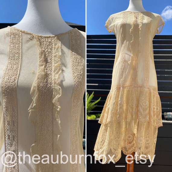 1920's Lace Dress Sz S - image 1