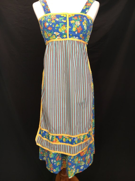 Adorable 70's Jonathan Logan Hippie Apron Dress