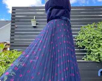 Vintage Betsey Johnson Navy Blue Polka Dot Dress With Velvet Bows Sz S - Etsy Vintage Betsey Johnson Navy Blue Polka Dot Dress With Velvet Bows Sz S - Etsy