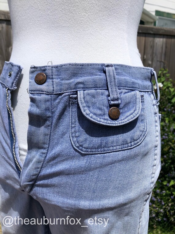 70's Denim Bell Bottoms by Cheap Jeans Sz XS - image 2