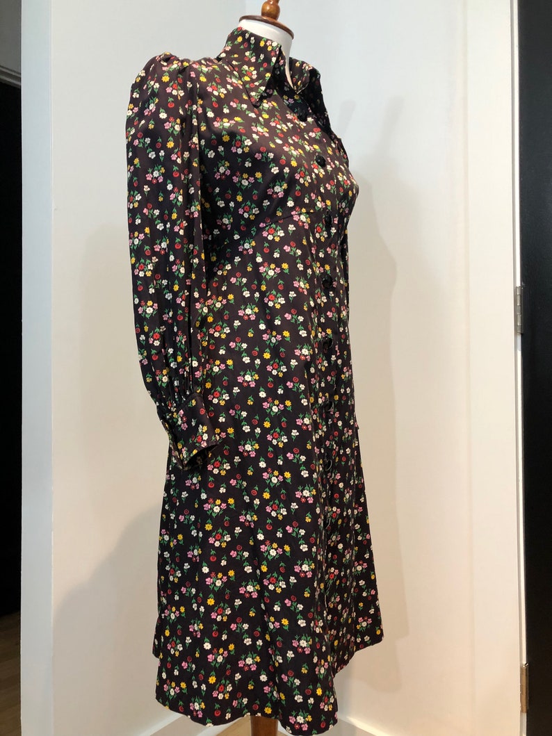70/'s Floral Shirtdress