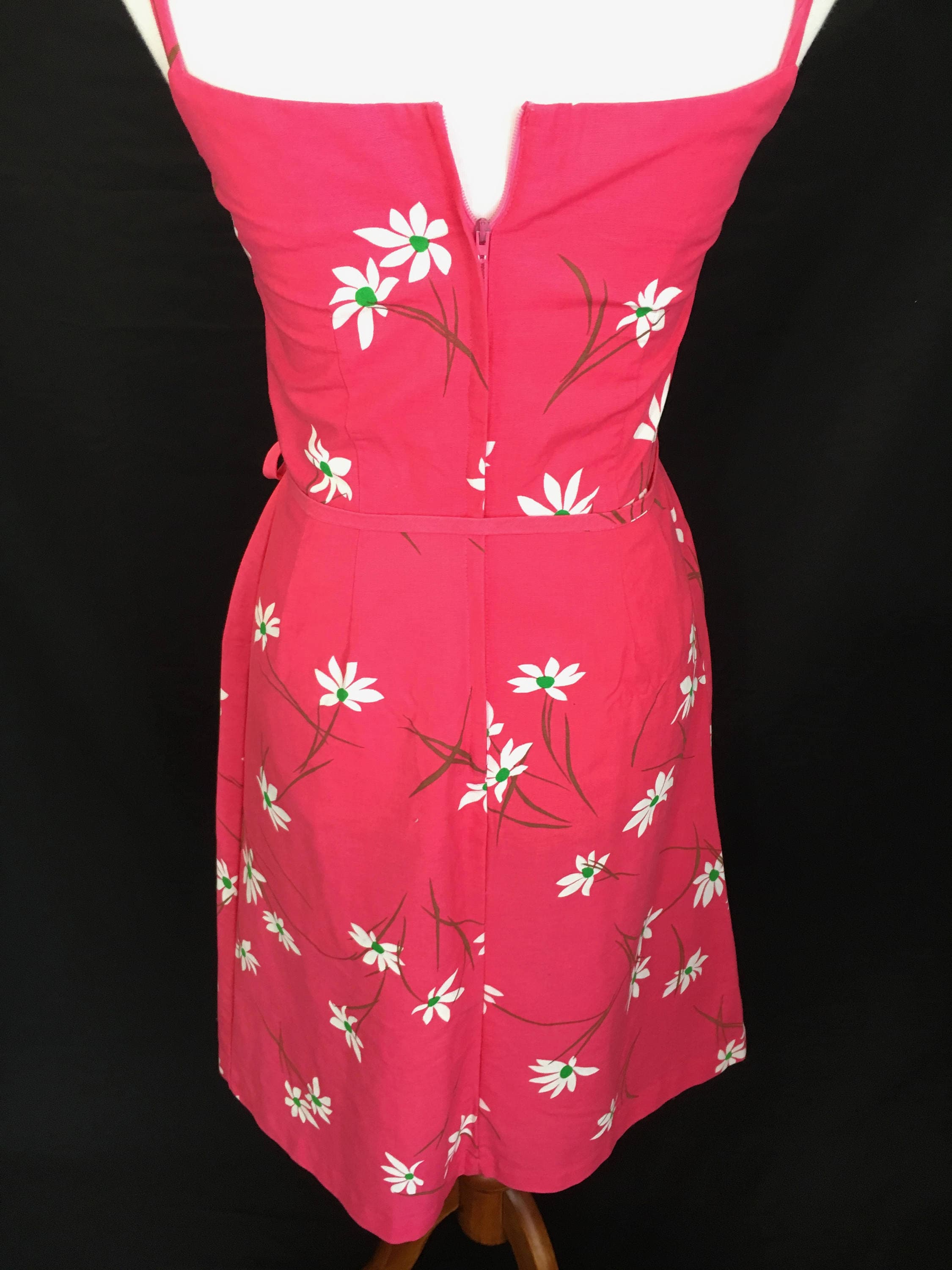 70's Bright Pink Malia Dress - Etsy