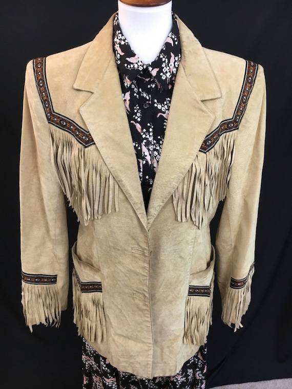 Cowgirl Cool Vintage Scully Leather Fringe Jacket… - image 1