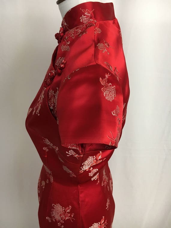 Beautiful 50's Cherry Red Silk Royal Hawaiian Che… - image 3