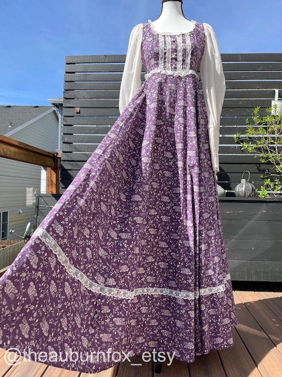 xs purple dress Monstera Cereus Purple Leilani Floral Maxi Dress XL / Purple