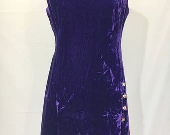 60's Purple Reign Velvet Dress