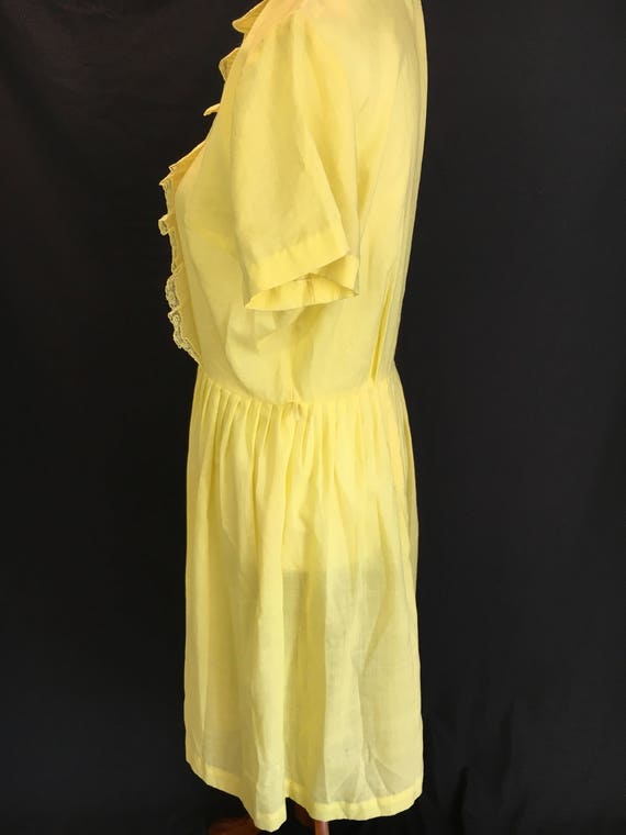 Pretty 50's Lemon Yellow Day Dress - image 6