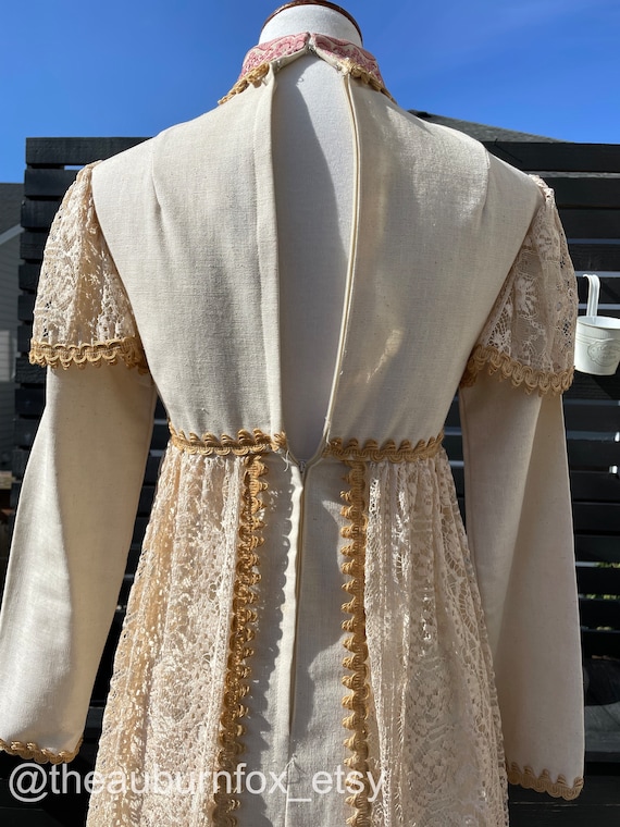 Late 60's Gunne Sax Renaissance Maxi with Embroid… - image 7