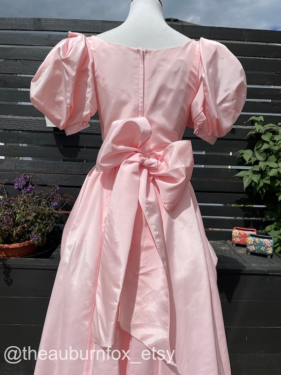 1985 Gunne Sax Pink Taffeta Formal Gown Sz S - image 7