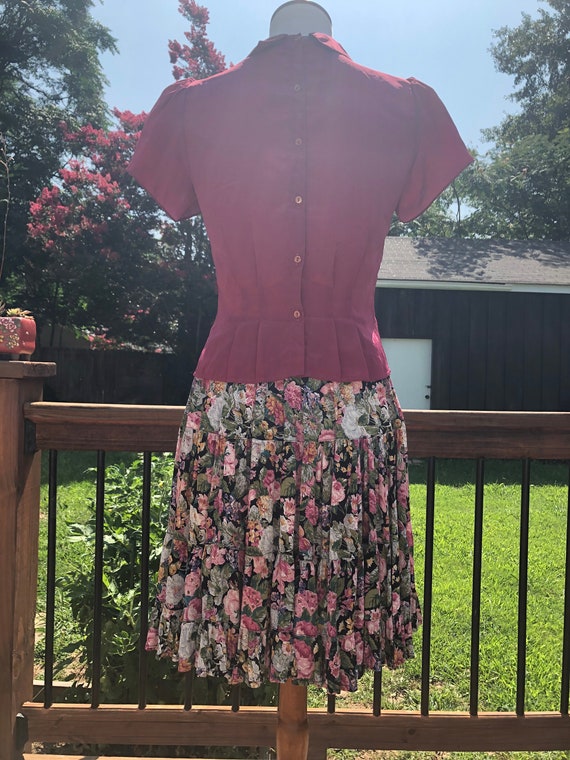 90's Flouncy Floral Starina Mini Skirt Sz S - image 6