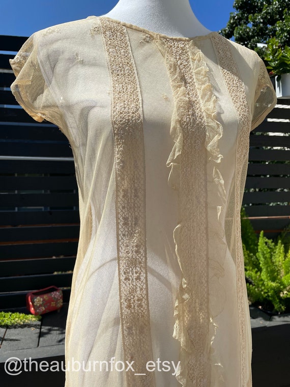 1920's Lace Dress Sz S - image 2