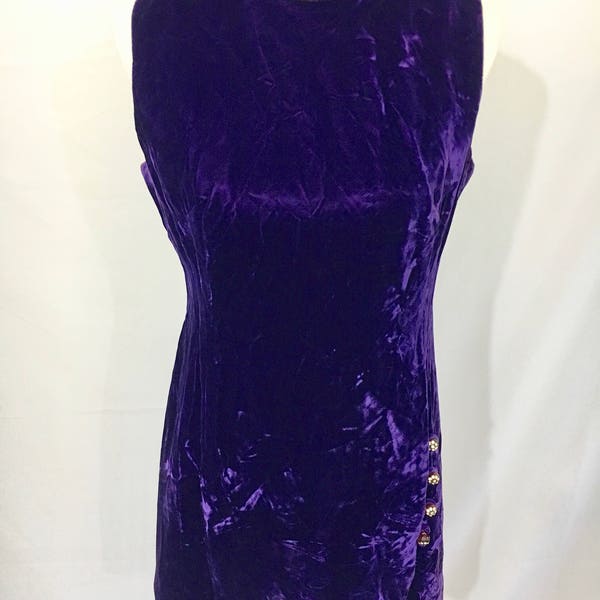 60's Purple Reign Velvet Dress