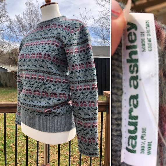 70's Cozy Wool Laura Ashley Sweater Sz M