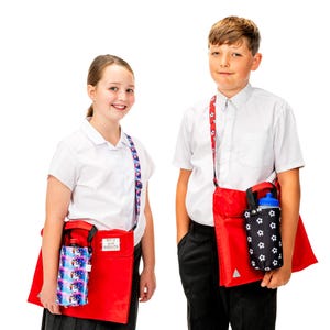 Book Bag Accessories: Straps and Bottle Bags - Clip-on, hands free & free shipping! Offer BUY2SAVE2POUNDS automatically applied at checkout