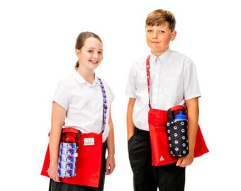 Book Bag Accessories: Straps and Bottle Bags - Clip-on, hands free & free postage! Enter BUY2SAVE2 at checkout to save 2 pounds per 2 items!