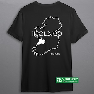 Camiseta de Irlanda - Mapa del condado de Clare - Camiseta con el mapa de Irlanda