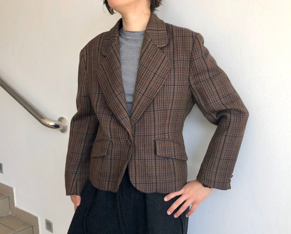 1940'S Checkered vintage jacket Vintage suit 40's
