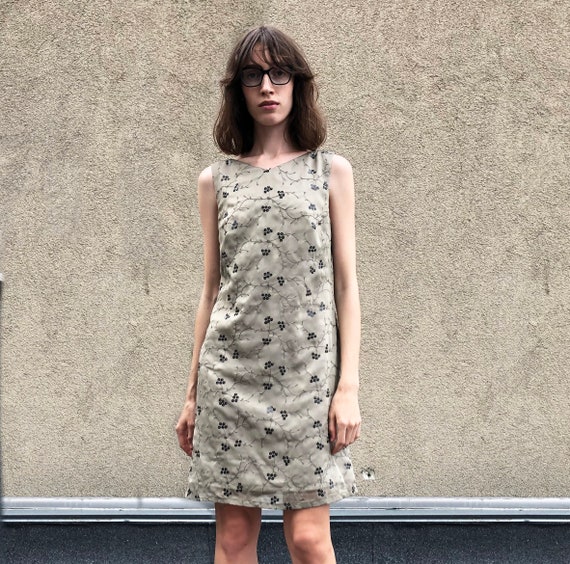 LAUREL y2k mini dress / Embroidery mini dress /Flo