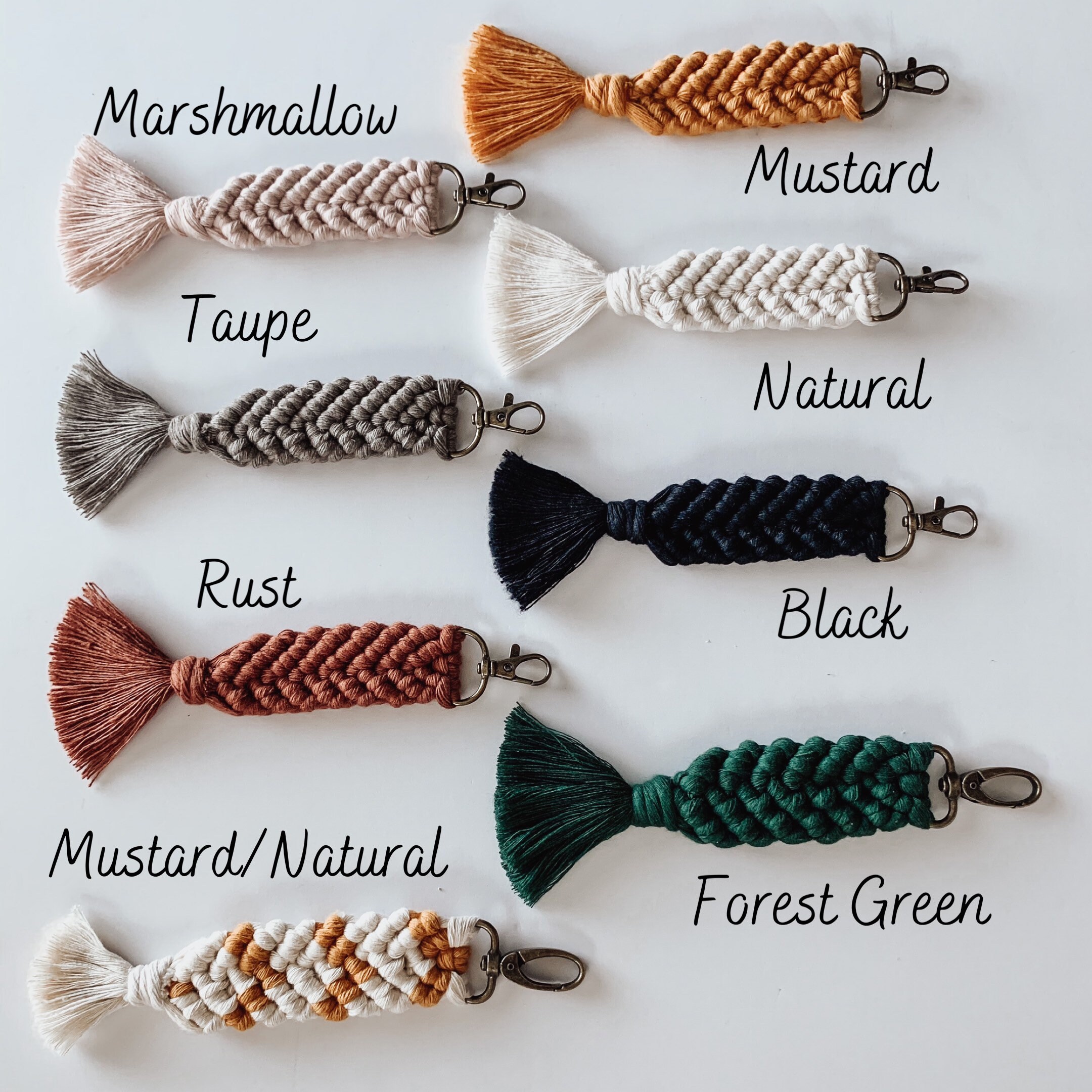 Mermaid Tail Keychain Macrame Keychain Boho Accessory Etsy