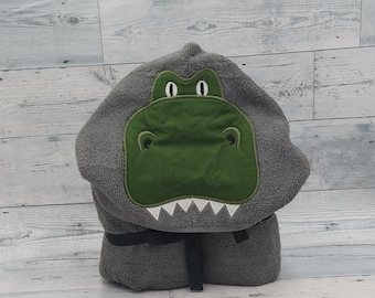 T-Rex Hooded Towel