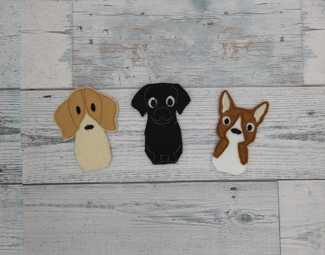 Dog Finger Puppets, Beagle, Lab, Boston Terrier Etsy