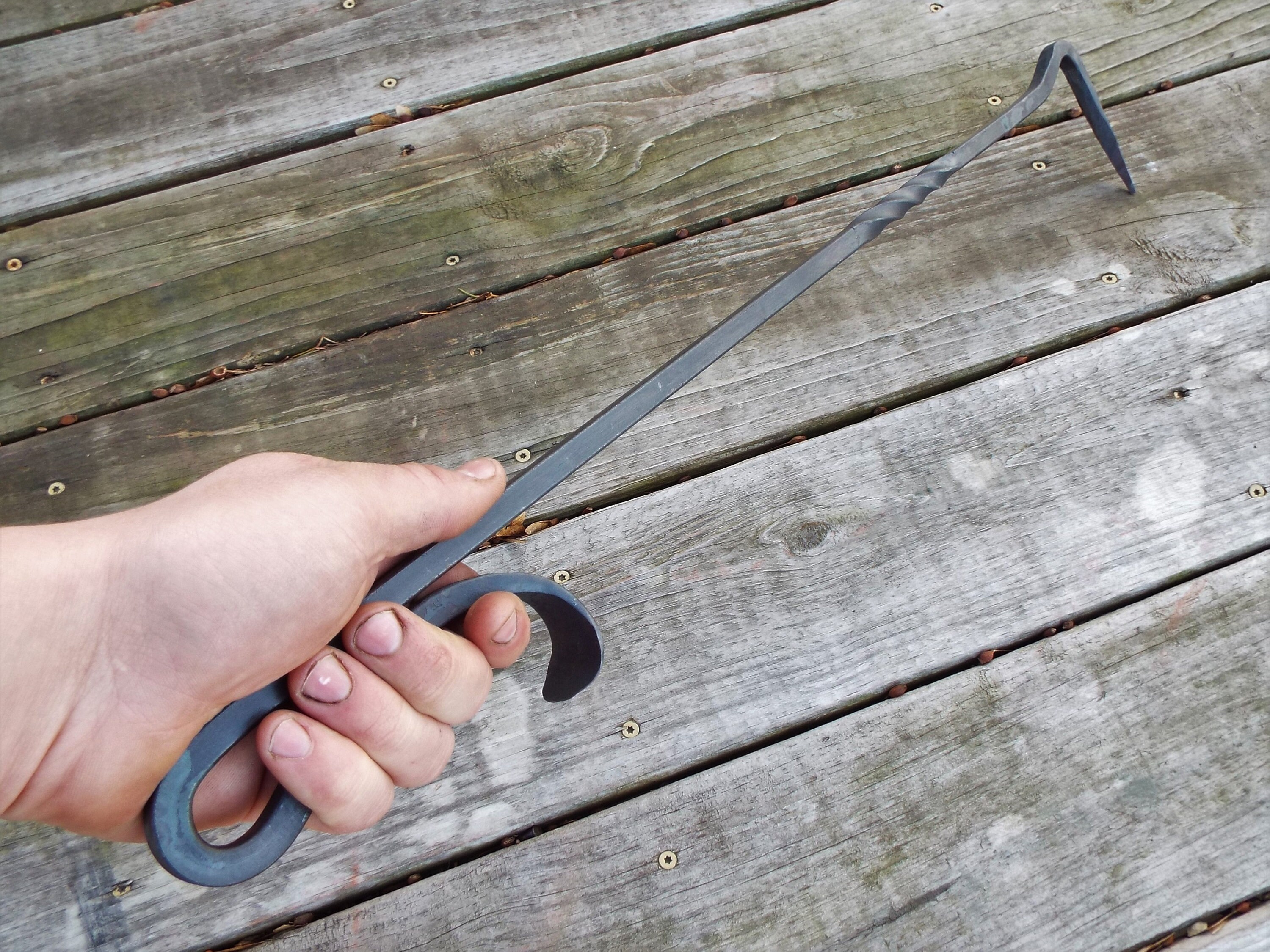 Blacksmith fireplace poker. Wrought iron fire poker Etsy