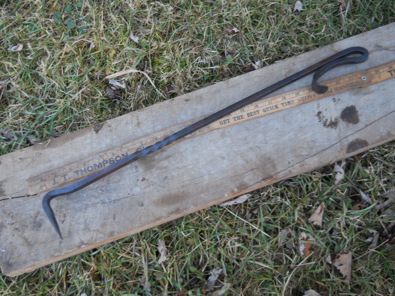 Blacksmith fireplace poker. Wrought iron fire poker Etsy