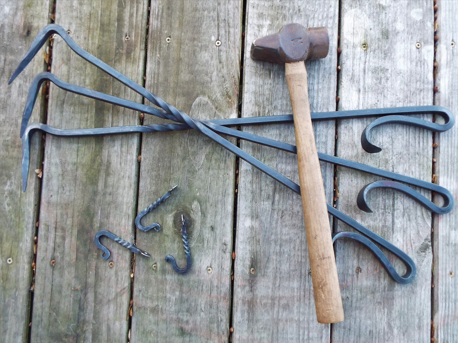 Blacksmith fireplace poker. Wrought iron fire poker Etsy