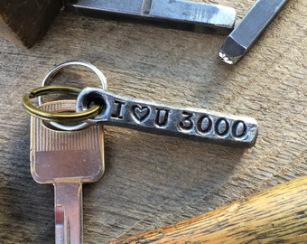 I Love You 3000 Keychain. Romantic gift for boyfriend or girlfriend