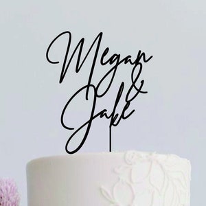 Paare Name Hochzeitstorte Topper | Kalligraphie Schrift | Personalisierte Topper | Kuchendeckel |  3D Kuchen Topper | Hochzeitstorte Topper