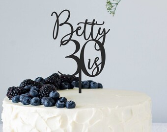Personalized Birthday cake topper, Your Custom cake topper, Custom Anniversary Wood Cake Topper