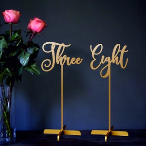 Table Number,Gold Table Numbers ,Table Numbers with base,Wedding Table Numbers,Rustic Table Numbers,Gold Table Numbers